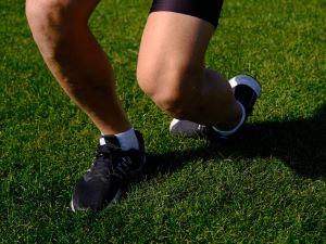 athlete twisting ankle - high sprain