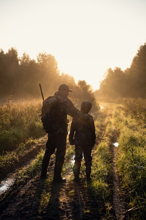 father and son hunting